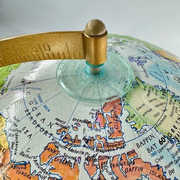 Vintage GLOBEMASTER Legend 12 Inch Diameter Globe Raised Relief Topographic Map - Picture 5 of 9